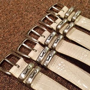 NWOT Men’s White Calfskin Leather Golf Belt